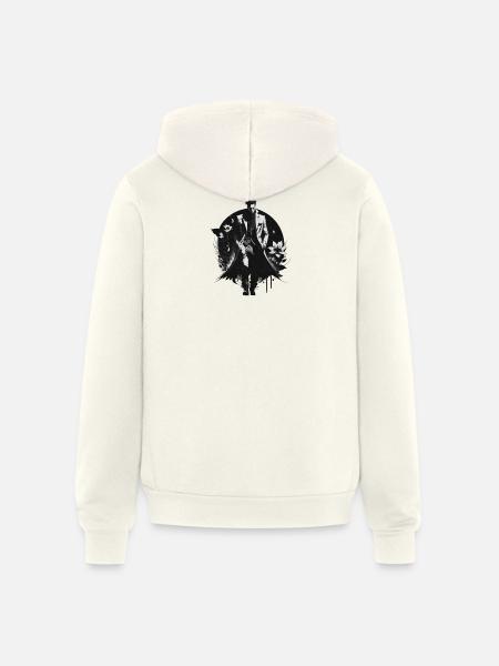 Noir Gentleman Floral Bloom - Unisex Full Zip Hoodie - vintage white