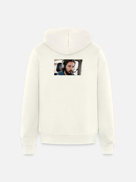 Cockpit Pilot Streamer - Unisex Full Zip Hoodie - vintage white