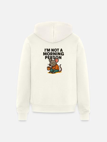 MOUSE - Unisex Full Zip Hoodie - vintage white