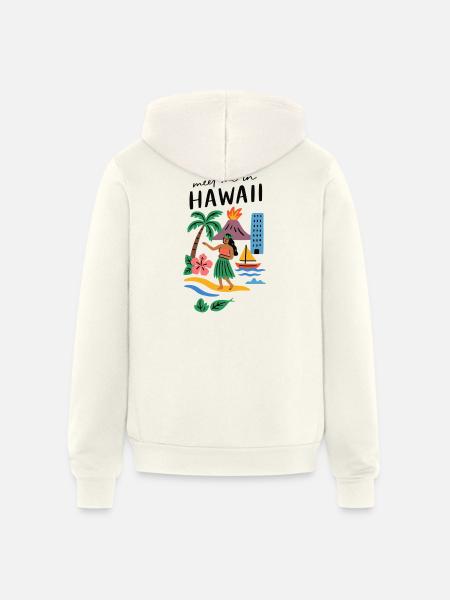 Hawaii Adventure Summer Tee - Unisex Full Zip Hoodie - vintage white