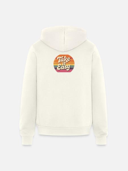 Take it easy - Unisex Full Zip Hoodie - vintage white