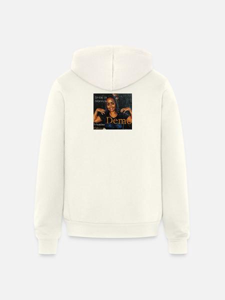 Living in America Portrait Tee - Unisex Full Zip Hoodie - vintage white