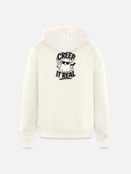 Creep It Real - Unisex Full Zip Hoodie - vintage white