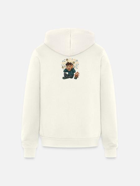 Overthink Overload - Unisex Full Zip Hoodie - vintage white