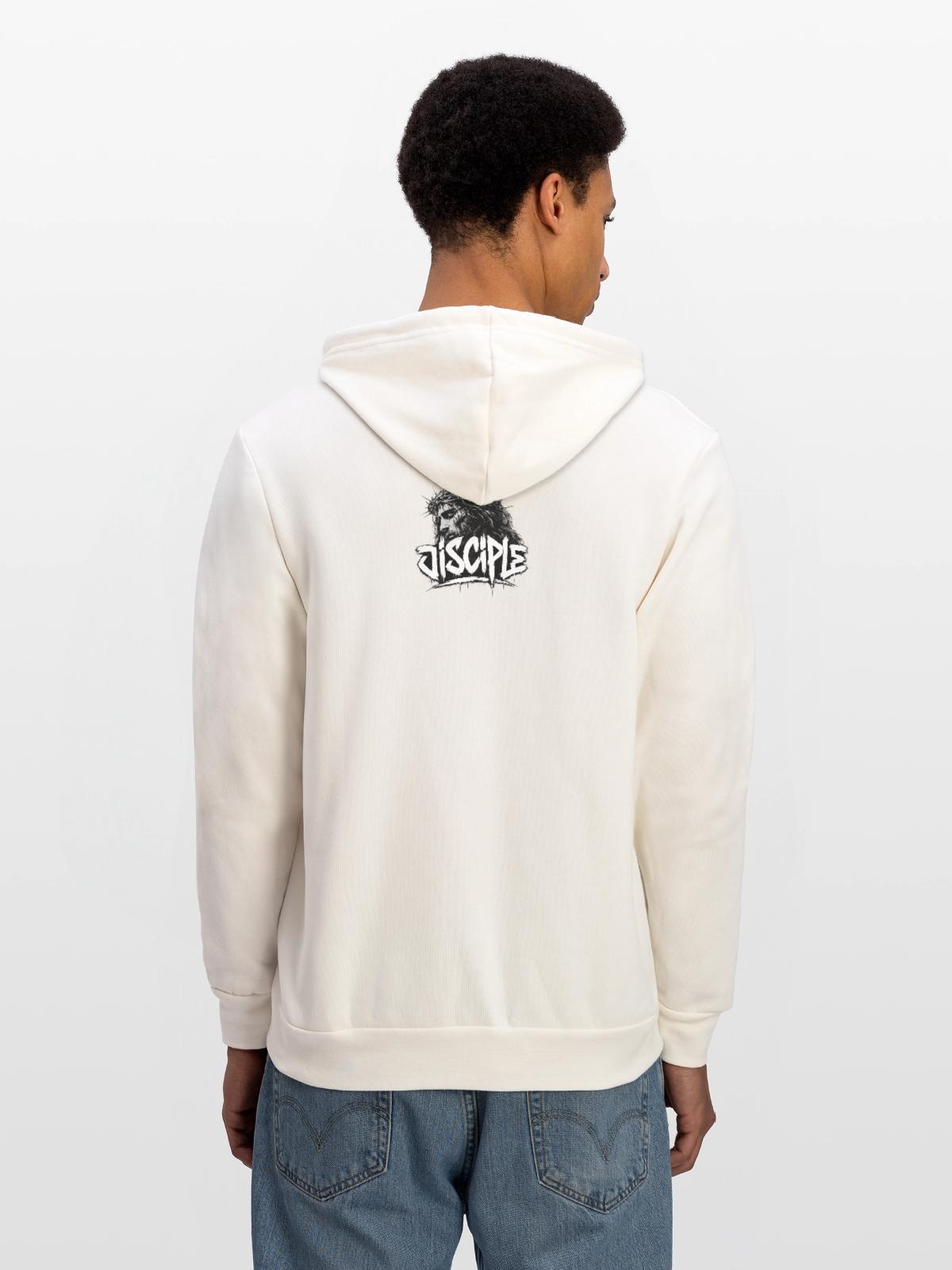 Disciples - Unisex Full Zip Hoodie - vintage white - Back - Noah (186cm)