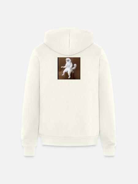 Plush on Stool - Unisex Full Zip Hoodie - vintage white