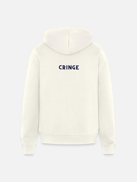 Cringe - Unisex Full Zip Hoodie - vintage white