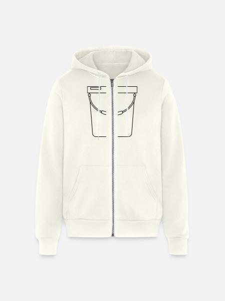 Bucket - Unisex Full Zip Hoodie - vintage white