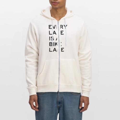 Every Lane is a Bike Lane - Unisex Full Zip Hoodie