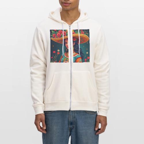 Mexican Design, Regional Mexican Charro Woman - Unisex Full Zip Hoodie