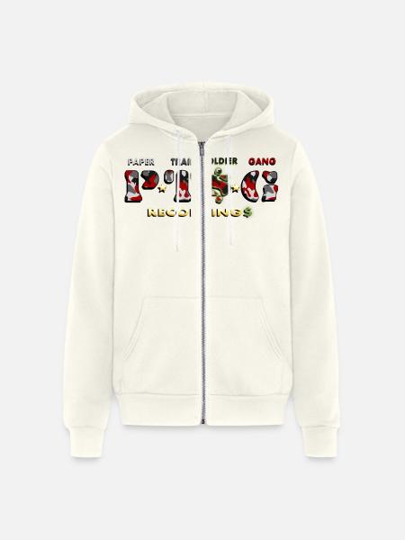 Red Camo - Unisex Full Zip Hoodie - vintage white