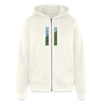 Ferris - Unisex Full Zip Hoodie - vintage white - Front - Noah (186cm)