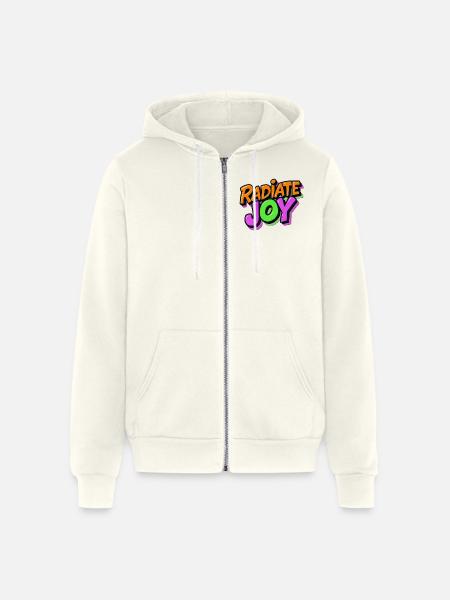 Radiate Joy - Unisex Full Zip Hoodie - vintage white