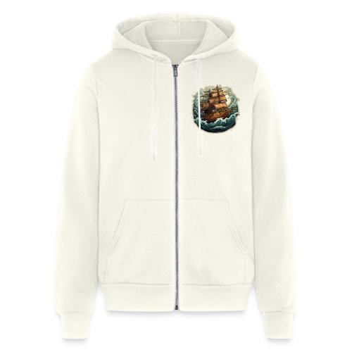 The journey of the Vikings on a stormy ocean - Unisex Full Zip Hoodie