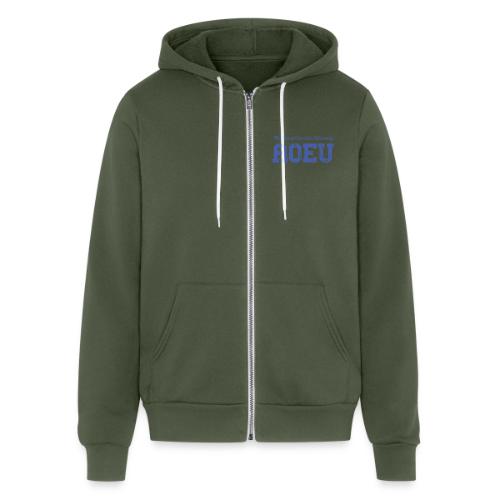AOEU Collegiate Lockup (Dark Blue) - Unisex Full Zip Hoodie
