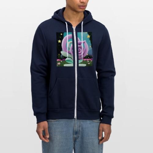 Lila Bloom | Double Floral Eco-Inspired Art - Unisex Full Zip Hoodie
