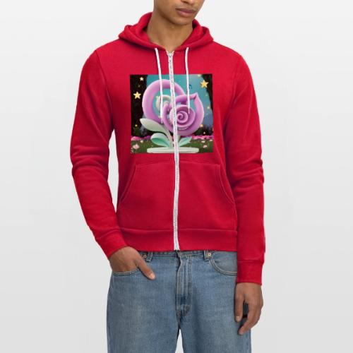 Lila Bloom | Double Floral Eco-Inspired Art - Unisex Full Zip Hoodie