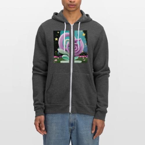 Lila Bloom | Double Floral Eco-Inspired Art - Unisex Full Zip Hoodie