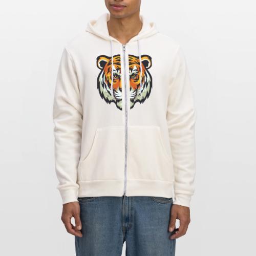Tiger Fashion Feline Animal, Tiger Willing Success - Unisex Full Zip Hoodie