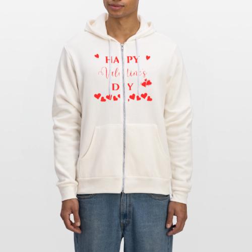 Valentine's Day Fashion, Living Love February 14 - Unisex Full Zip Hoodie