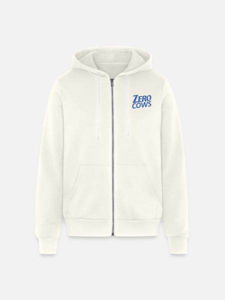 ZERO COWS - Unisex Full Zip Hoodie - vintage white