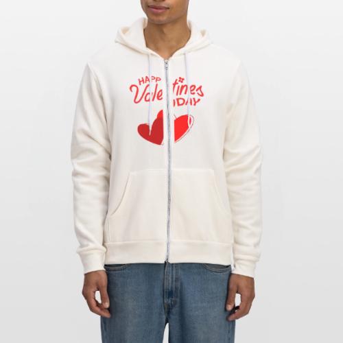 Heart design, Love, Valentine's Day, February 14 - Unisex Full Zip Hoodie