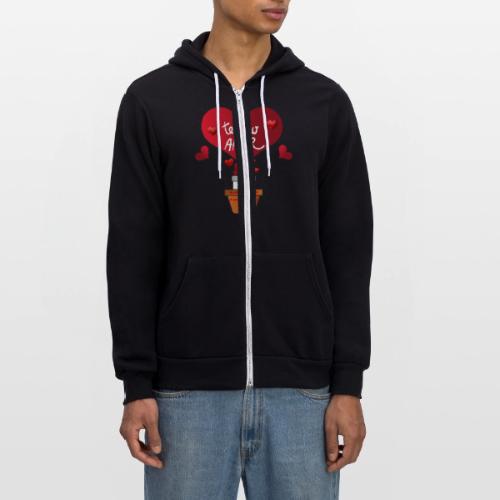 Fashion Valentine's Day Hearts, Gifts February 14 - Unisex Full Zip Hoodie