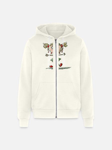 sleeping doll - Unisex Full Zip Hoodie - vintage white