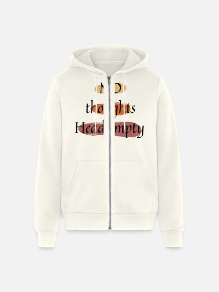 No thoughts head empty - Unisex Full Zip Hoodie - vintage white