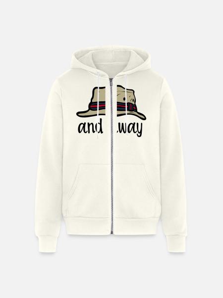 And Away - Unisex Full Zip Hoodie - vintage white