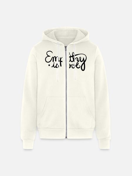 Empathy Is Cool - Unisex Full Zip Hoodie - vintage white