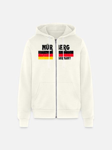 Nürnberg Germany - Unisex Full Zip Hoodie - vintage white