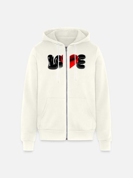 Love Bubble - Unisex Full Zip Hoodie - vintage white