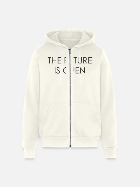 The Future Is Open - Unisex Full Zip Hoodie - vintage white