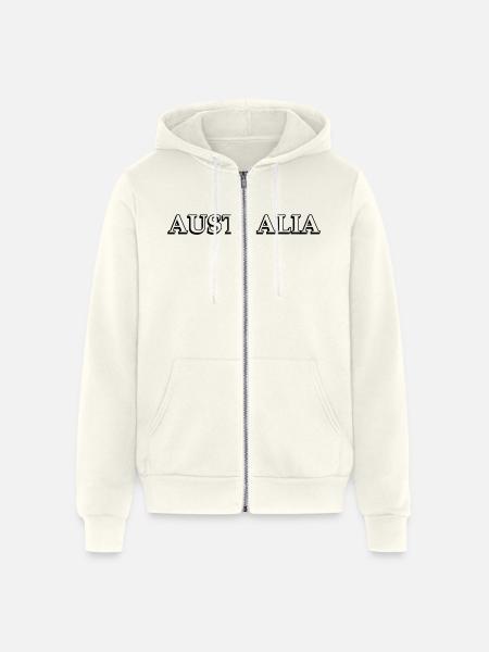 australia - Unisex Full Zip Hoodie - vintage white
