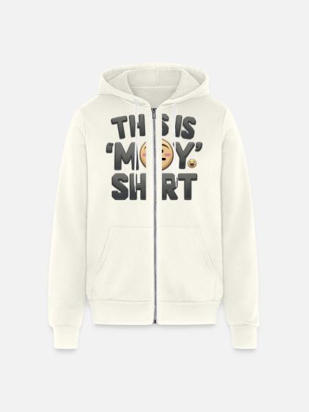 This is My ‘Meh’ Shirt - Unisex Full Zip Hoodie - vintage white
