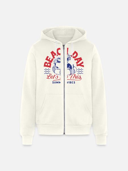 Minions Phil Beach Day Summer Vibes - Unisex Full Zip Hoodie - vintage white