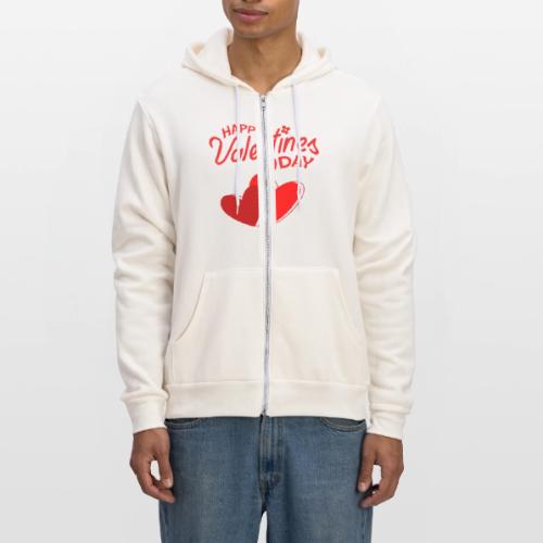 Heart design, Love, Valentine's Day, February 14 - Unisex Full Zip Hoodie