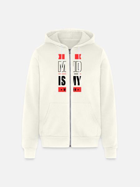Mind Weapon - Unisex Full Zip Hoodie - vintage white