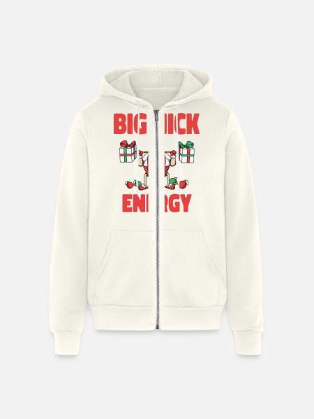 Big Nick Energy Christmas - Unisex Full Zip Hoodie - vintage white