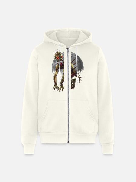Chupacabra - Unisex Full Zip Hoodie - vintage white