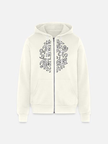 birthday babe shirt - Unisex Full Zip Hoodie - vintage white