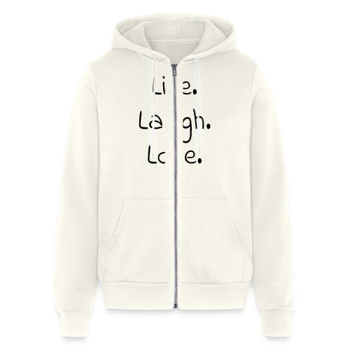 Smoon City_Live laugh love Black - Unisex Full Zip Hoodie