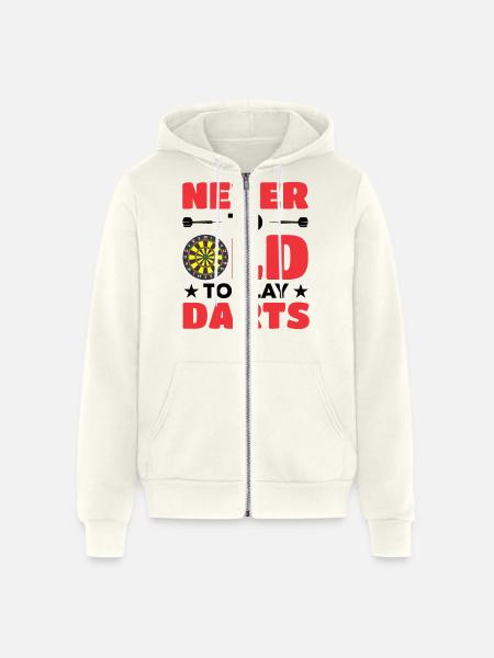 Darts Dart Player - Unisex Full Zip Hoodie - vintage white
