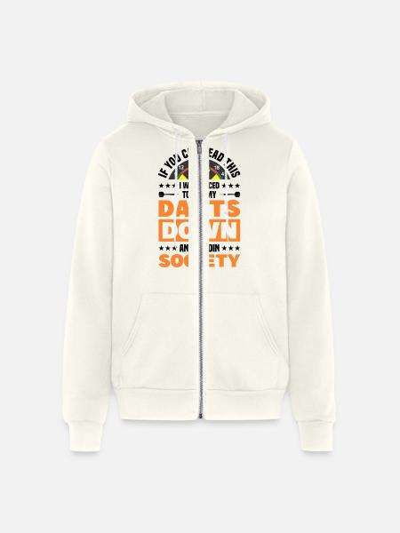 Darts Dart Player - Unisex Full Zip Hoodie - vintage white