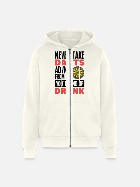 Darts Dart Player - Unisex Full Zip Hoodie - vintage white