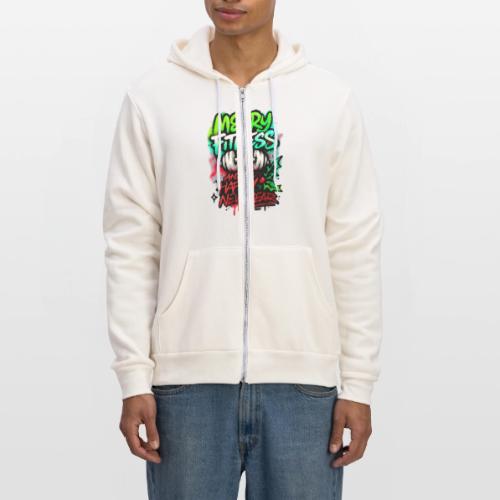 Merry Fitness Christmas Gym Humor - Unisex Full Zip Hoodie