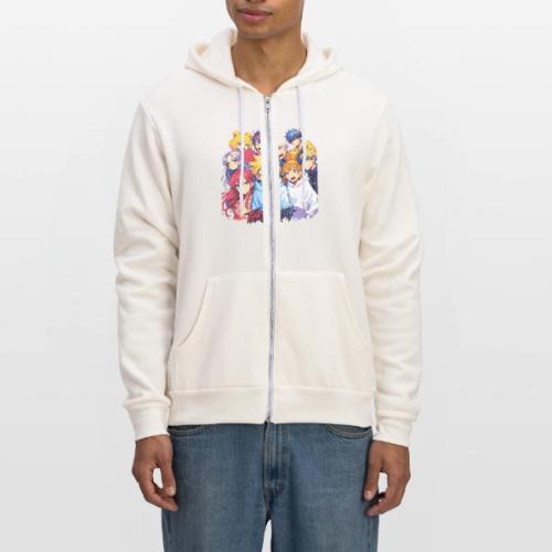 Thrill Rush Anime Squad Streetwear - Unisex Full Zip Hoodie
