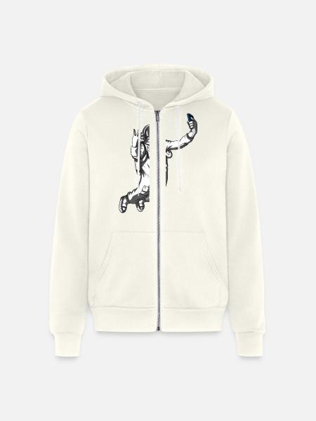 Space Astronaut Selfie - Unisex Full Zip Hoodie - vintage white