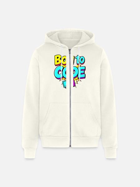 Bon to Code - Unisex Full Zip Hoodie - vintage white